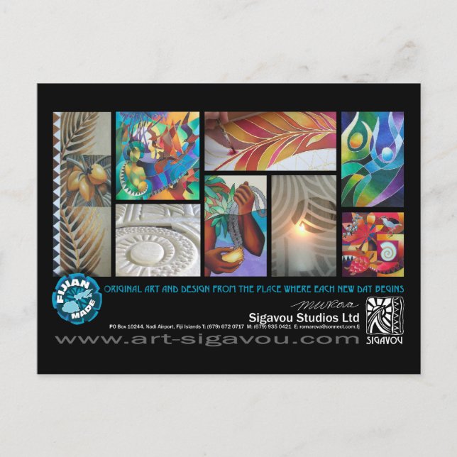 SIGAVOU STUDIOS POSTCARD (Front)