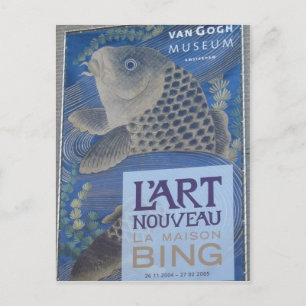 Sigfried Bing poster for exhibition in Van Gogh Mu Postcard