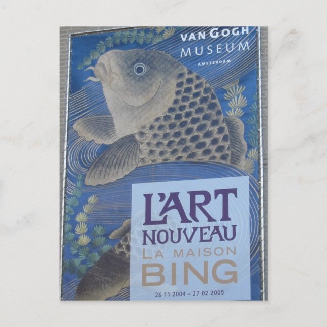 Sigfried Bing poster for exhibition in Van Gogh Mu Postcard (Front)