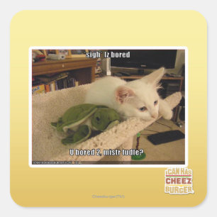 Sigh. Iz bored Square Sticker