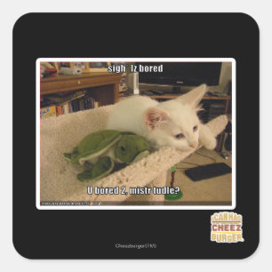 Sigh. Iz bored Square Sticker