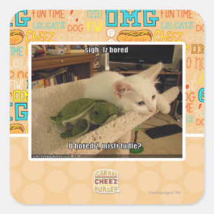 Sigh. Iz bored Square Sticker