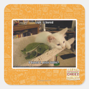 Sigh. Iz bored Square Sticker
