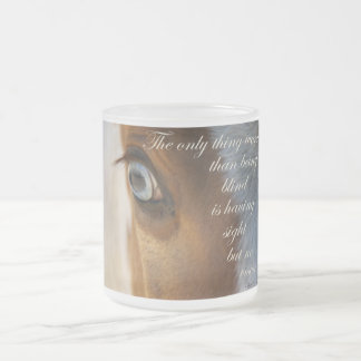 Sight but no vision frosted glass coffee mug