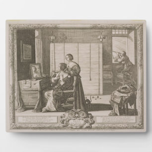 Sight, engraved by the artist, c.1630-40 (engravin plaque