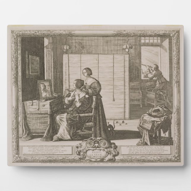 Sight, engraved by the artist, c.1630-40 (engravin plaque (Front)