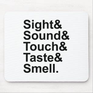 Sight Sound Touch Taste Smell   Five Senses Mouse Mat