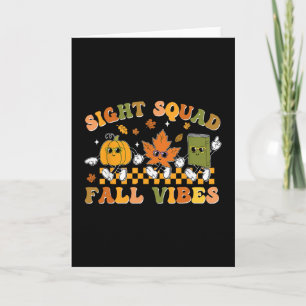 Sight Squad Fall Vibes Pumpkin Fall Leaf Autumn Op Card