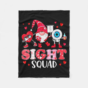 Sight Squad Optician Optometrist Dabbing Heart Val Fleece Blanket