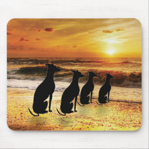 Sighthound Evening At The Beach Mouse Mat