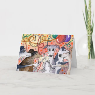 Sighthounds are the original party animals... card