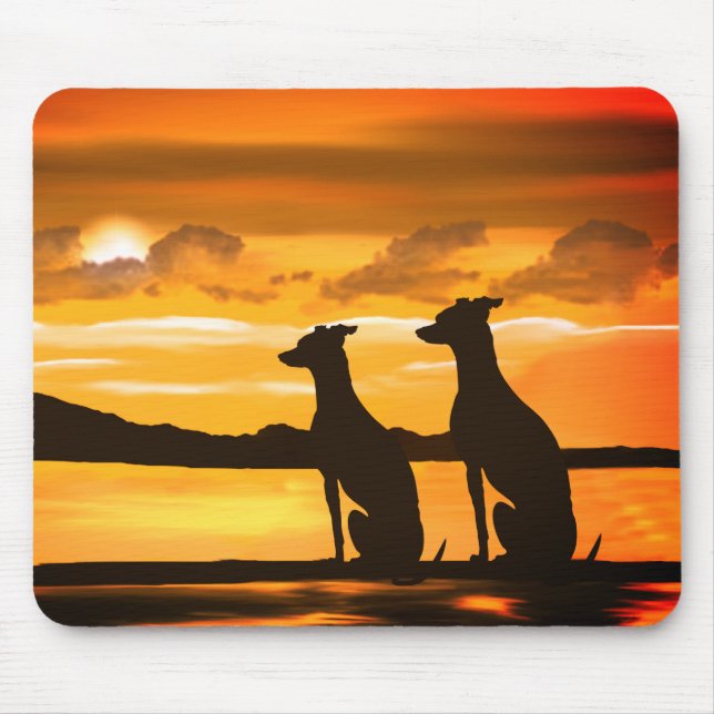 Sighthounds - Greyhound Sunrise Mouse Mat (Front)