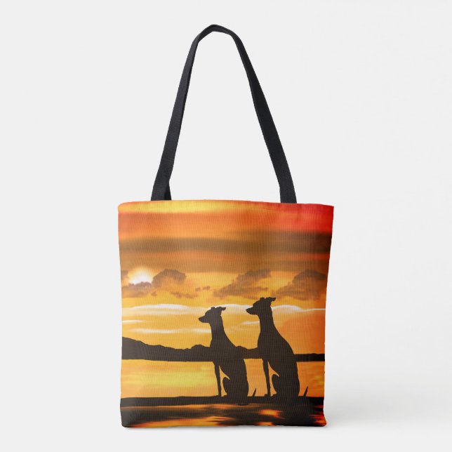 Sighthounds - Greyhound Sunrise Tote Bag (Back)