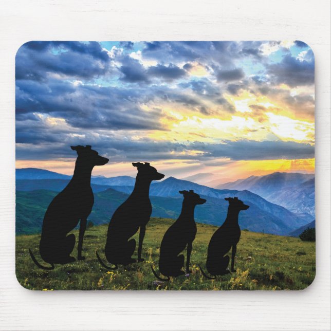 Sighthounds - Greyhound Sunset Mouse Mat (Front)