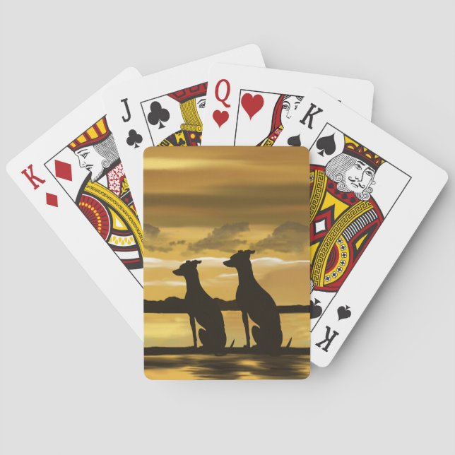 Sighthounds - Greyhound Sunset Playing Cards (Back)