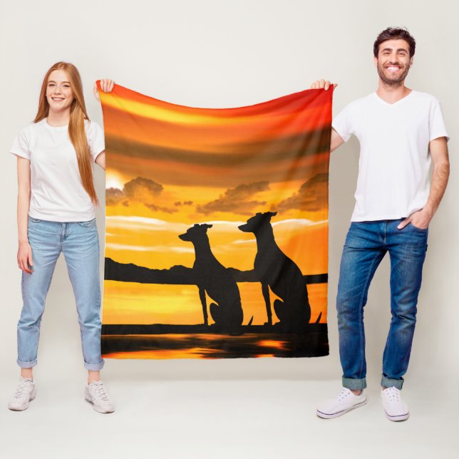 Sighthounds -  Sunrise Fleece Blanket (In Situ)