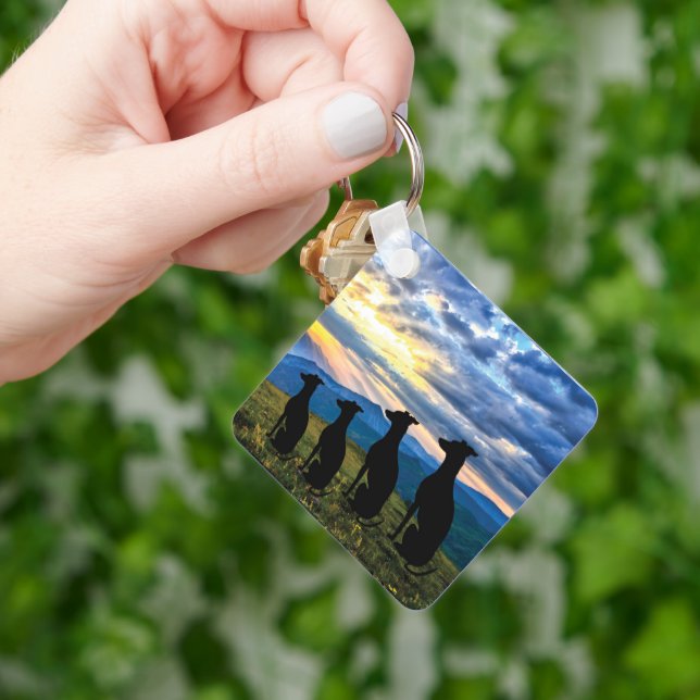 Sighthounds & Sunset Key Ring (Hand)