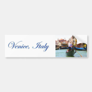 Sightseeing By Gondola Venice Italy Bumper Sticker