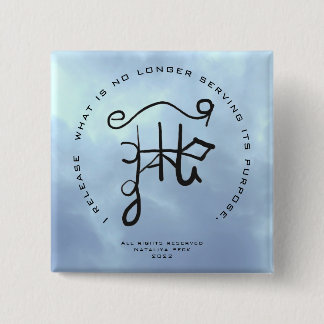 Sigil Art for Releasing and Letting Go 15 Cm Square Badge