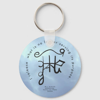 Sigil Art for Releasing and Letting Go Key Ring