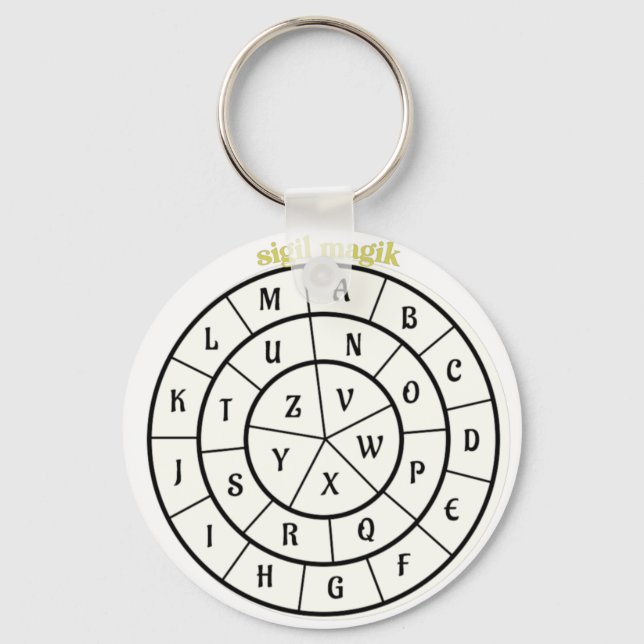 sigil magick circle  key ring (Front)