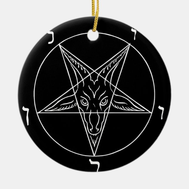 Sigil of Baphomet Ceramic Tree Decoration (Front)