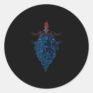 Sigil Of Baphomet Goat Of Mendes Satan Dark Goth Classic Round Sticker
