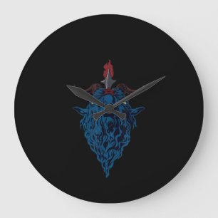 Sigil Of Baphomet Goat Of Mendes Satan Dark Goth Large Clock