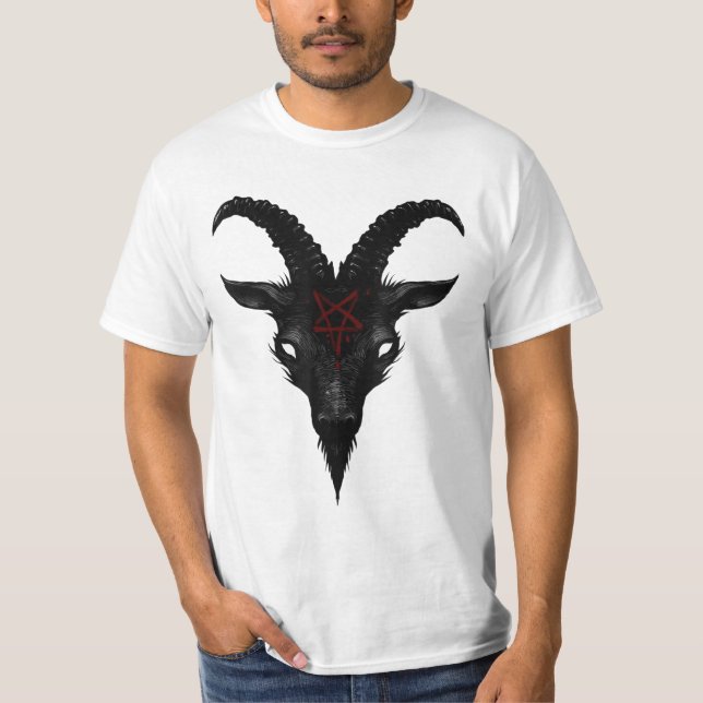 Sigil of Baphomet Goat of Mendes Satan Dark Goth P T-Shirt (Front)