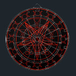 Sigil of Baphomet triple moon and sigil of lucifer Dartboard<br><div class="desc">Sigil of Baphomet triple moon and sigil of lucifer

Red Baphomet Pentagram,  baphomet goat,  goth gifts for him,  goth gifts for her,  Satanic feminist church of satan spells,  witchery,  witchcraft</div>