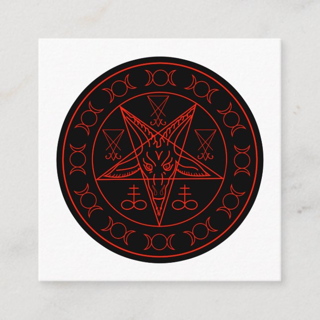 Sigil of Baphomet triple moon and sigil of lucifer Enclosure Card (Front)