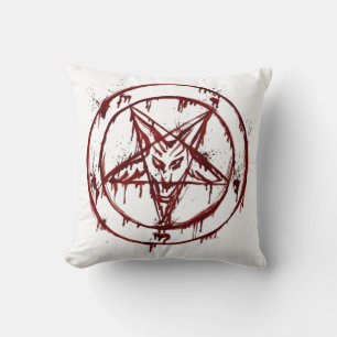 Sigil of Baphomet with Goat Head Cushion