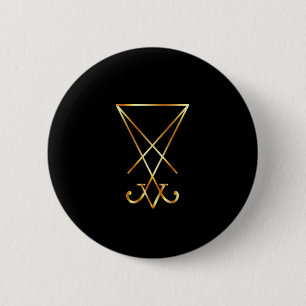 Sigil of Lucifer- A symbol of satanism 6 Cm Round Badge