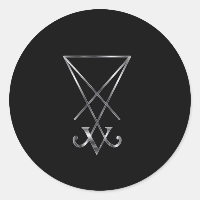 Sigil of Lucifer- A symbol of satanism Classic Round Sticker (Front)