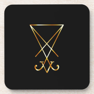Sigil of Lucifer- A symbol of satanism Coaster