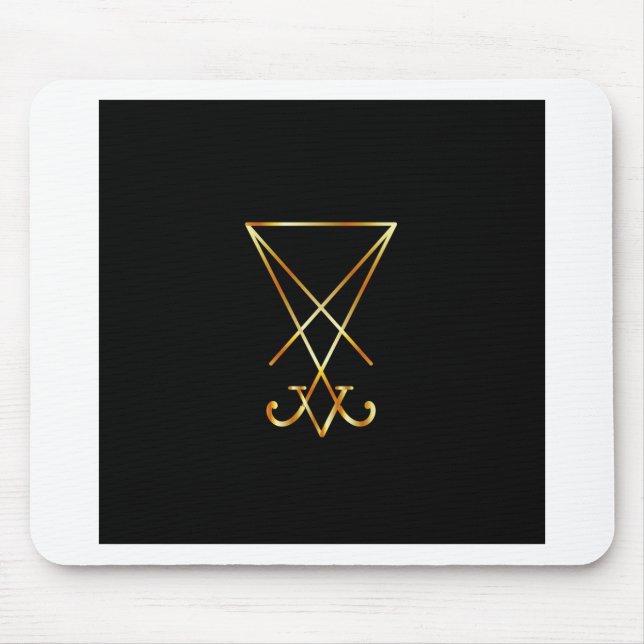 Sigil of Lucifer- A symbol of satanism Mouse Mat (Front)