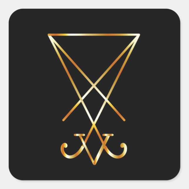 Sigil of Lucifer- A symbol of satanism Square Sticker (Front)