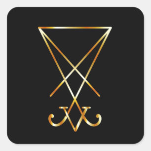 Sigil of Lucifer- A symbol of satanism Square Sticker