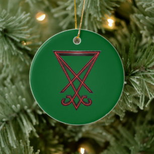 Sigil of Lucifer Ceramic Tree Decoration