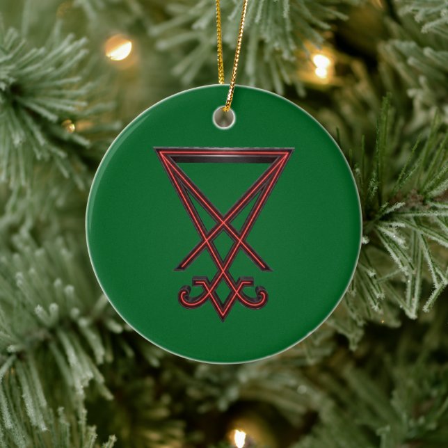Sigil of Lucifer Ceramic Tree Decoration (Tree)
