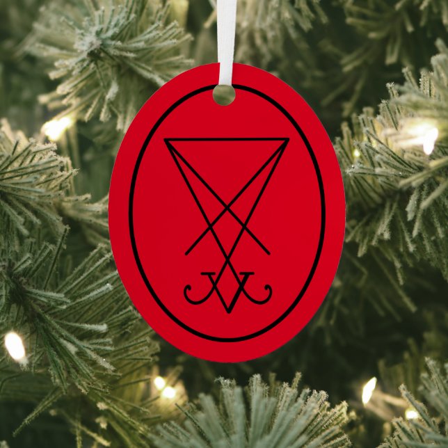 Sigil of Lucifer Metal Tree Decoration (Insitu)