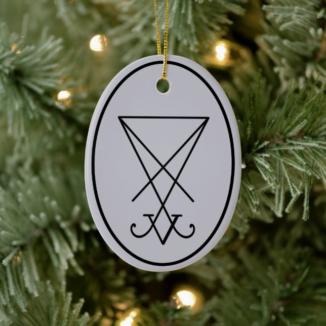 Sigil of Lucifer Occult Ceramic Tree Decoration (Tree)