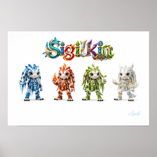 Sigilkin — Four Elemental Heroes Poster (Front)