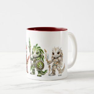 Sigilkin Four Elements Warrior Lineup Two-Tone Coffee Mug