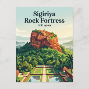 Sigiriya Rock Fortress Sri Lanka Postcard