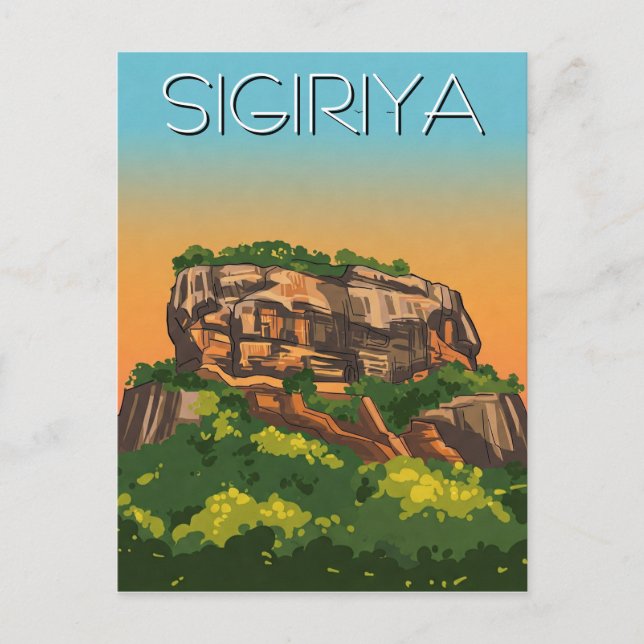 Sigiriya Rock Fortress Sri Lanka Postcard (Front)
