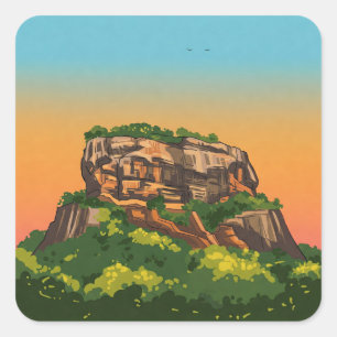 Sigiriya Rock Fortress Sri Lanka Square Sticker