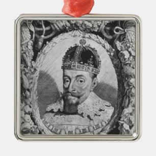 Sigismund Vasa, King of Poland and Sweden Metal Tree Decoration