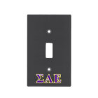 Sigma Alpha Epsilon Purple and Yellow Letters
