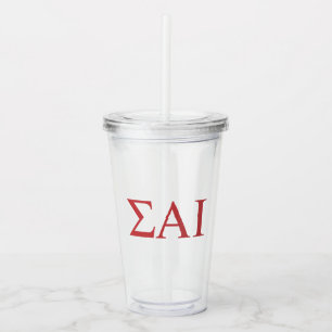 Sigma Alpha Iota Greek Letters Acrylic Tumbler